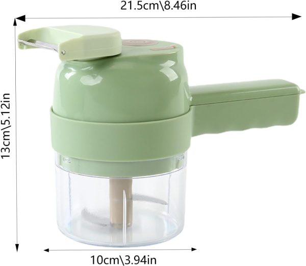 5 In 1 Handheld Hammer Electric Vegetable Cutter Set Mini Wireless Food Choppers Garlic Vegetable Chopper Slicer Machine 